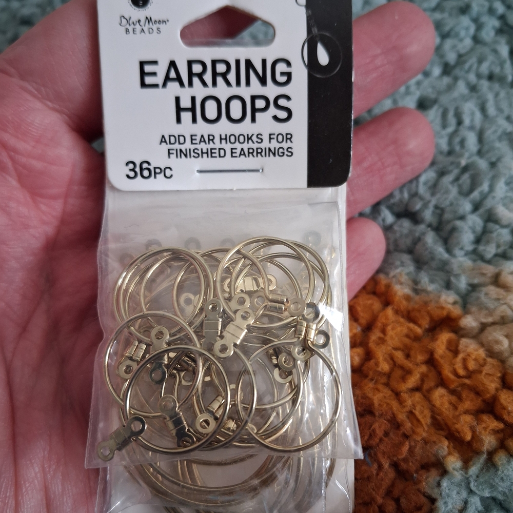 Darice Gold Earring Hoops 36pc
